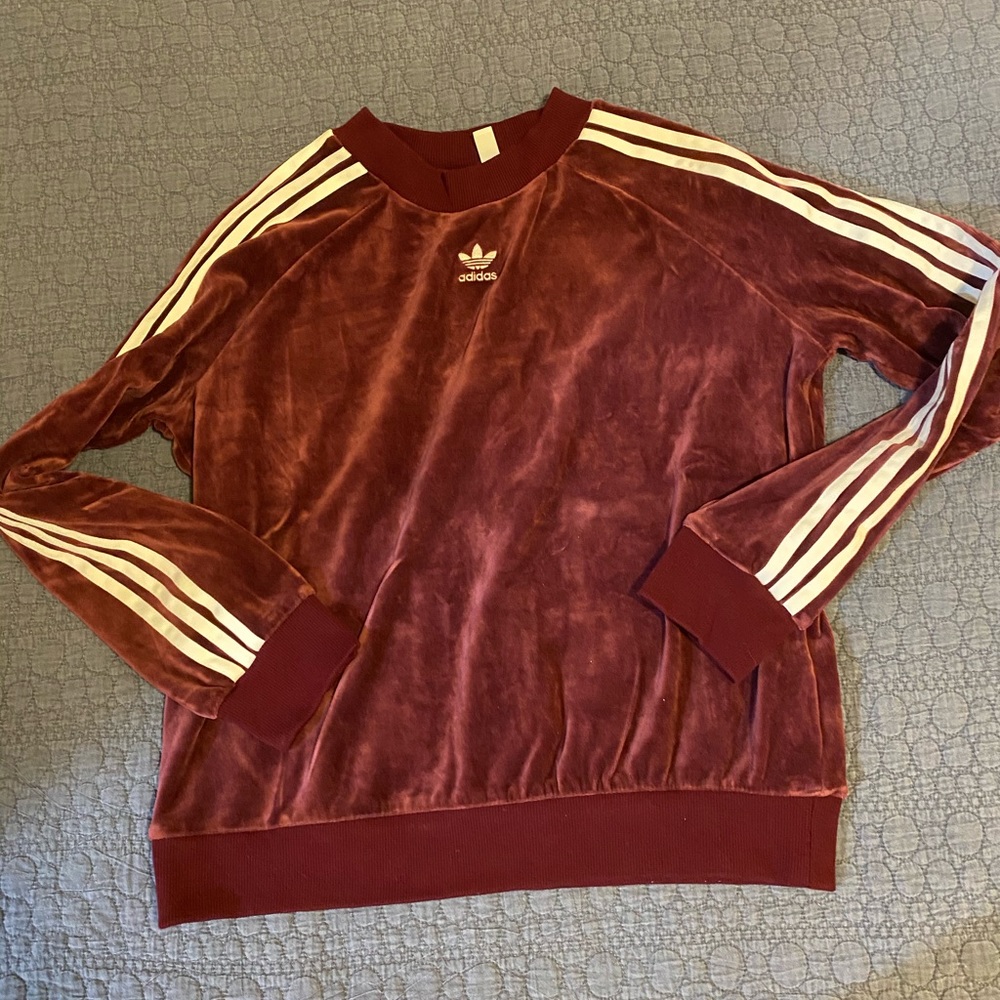 Adidas velvet sweatshirt